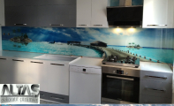 Mutfak Tezgah Arası Panel Görselleri - PANEL 122 -  Mutfak tezgah arası cam panel