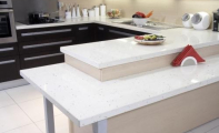 Çimstone Mirat (ayna parçalı model) Mutfak Ada uygulaması ve Çimstone mutfak yemek masası uygulaması.
